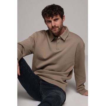 Bluza polo uni - Maro taupe deschis