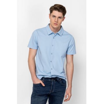 Camasa regular fit cu model uni Denso - Albastru deschis