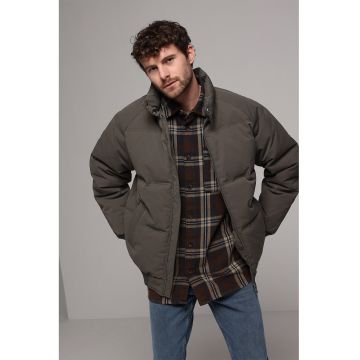 Geaca cu vatelina si fermoar - Gri