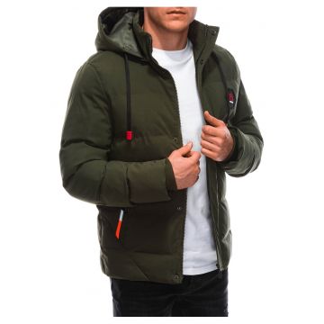 Geaca de iarna matlasata  C618 - Barbati - Cu fermoar - Cu gluga