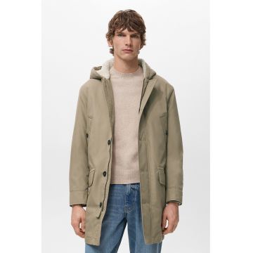 Geaca parka cu gluga - Maro deschis