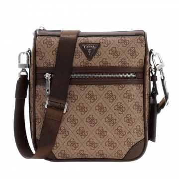 Geantă crossbody bărbați Guess Milano bej cu logo 921BGEAHMMILLP6217BE
