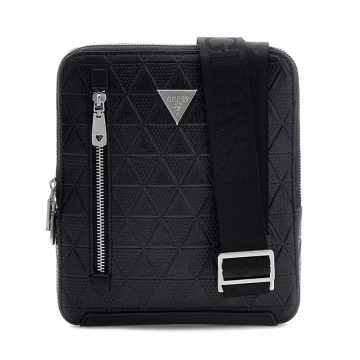 Geantă crossbody bărbați Guess Torino neagră cu logo 921BGEAHMTOTEP6159N