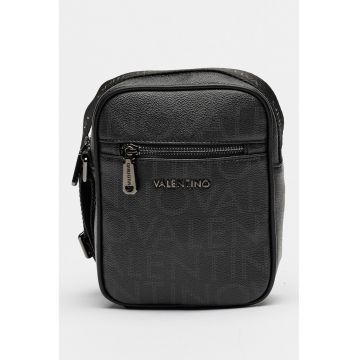 Geanta crossbody cu logo King Re - Negru