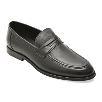 Mocasini eleganti EPICA negri, RT130, din piele naturala