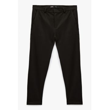 Pantaloni chino conici - Maro inchis