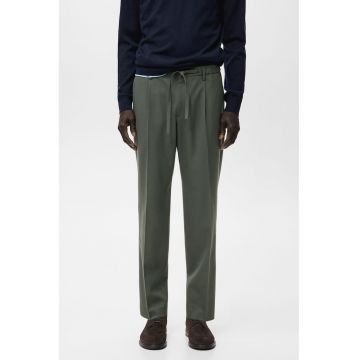 Pantaloni Chino cu snur in talie - Kaki