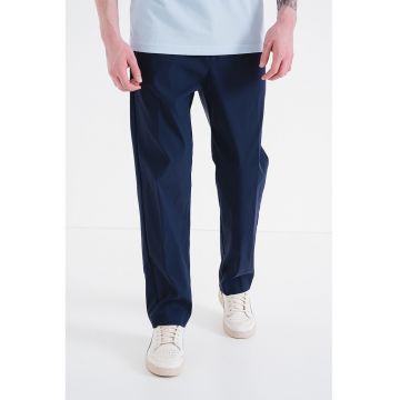 Pantaloni cu snur in talie - Bleumarin