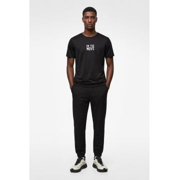 Pantaloni de trening cu croiala slim-fit si buzunare laterale - Negru