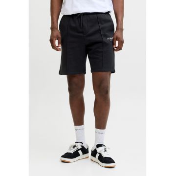 Pantaloni scurti de trening din amestec de bumbac organic - Negru