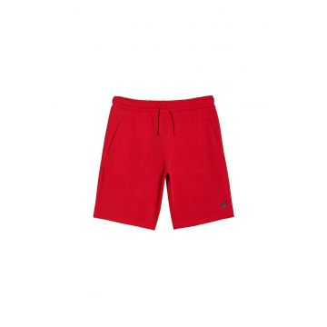 Pantaloni scurti sport  rosii - bumbac/poliester - talie ajustabila - fara captuseala - pentru barbati - Rosu