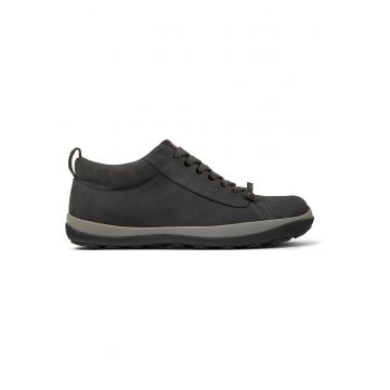 Pantofi casual din piele nabuc Peu Pista GM 1213 - Gri antracit