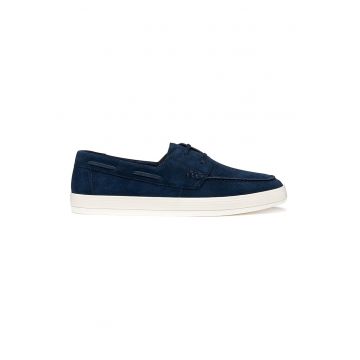 Pantofi loafer de piele intoarsa Avola - Bleumarin