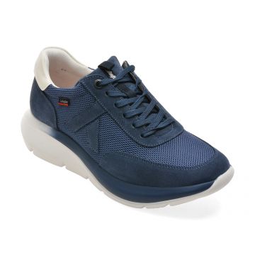 Pantofi sport CALLAGHAN bleumarin, 61205, din material textil si piele naturala