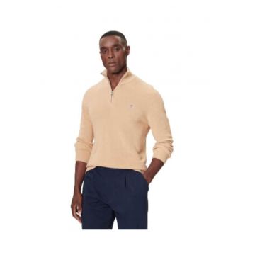 Pulover barbati -  bumbac/lana merinos - bej -