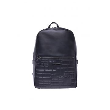 Rucsac din piele cu detaliu monograma