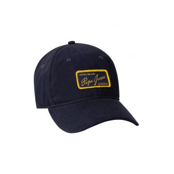 Sapca din bumbac cu aplicatie logo - Albastru ultramarin