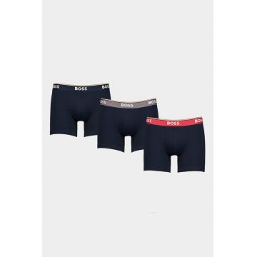 Set de boxeri din amestec de bumbac - 3 perechi - Bleumarin