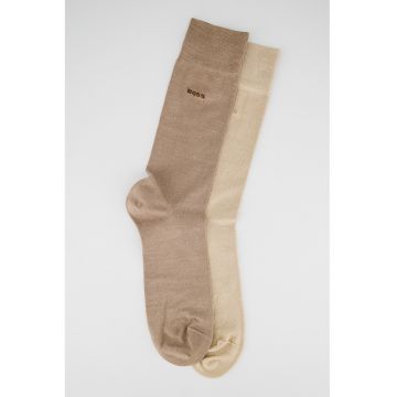 Set de sosete lungi cu detaliu logo - 2 perechi - Kaki