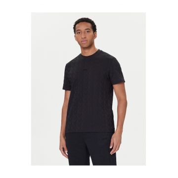 Tricou barbat -  negru - material bumbac