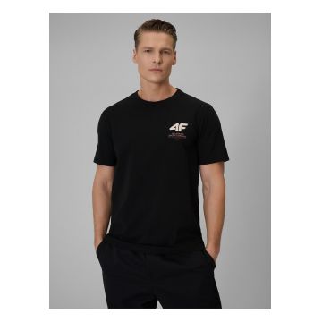 Tricou barbat  negru - simplu - bumbac