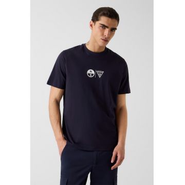 Tricou cu decolteu la baza gatului North Sails - Alb/Violet aubergine