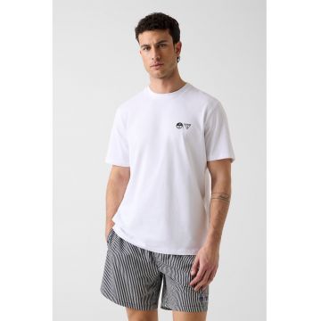 Tricou cu decolteu la baza gatului North Sails - Albastru royal/Alb optic