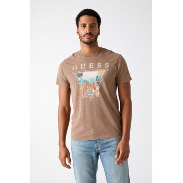 Tricou cu imprimeu logo - Portocaliu persan/Portocaliu stins/Verde aquamarin