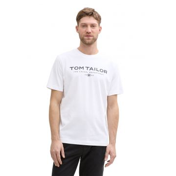 Tricou de bumbac cu imprimeu logo - Alb