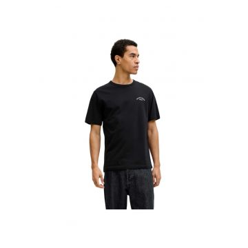 Tricou JACK &JONES College Logo Crew Neck 57471 - Negru
