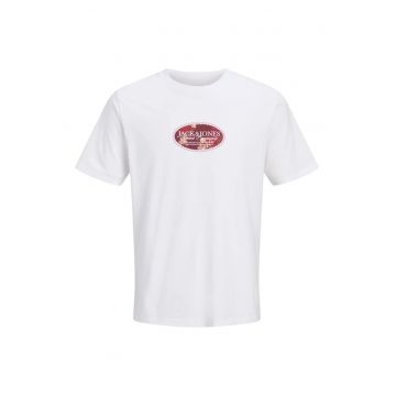 Tricou JACK &JONES Montauk Front 57614 - Alb