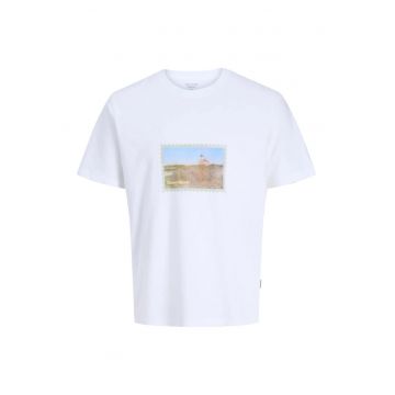 Tricou JACK &JONES Montauk Photo 57563 - Alb
