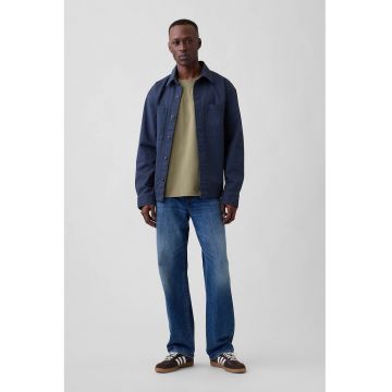 Tricou lejer de bumbac cu logo - Verde masliniu