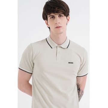 Tricou polo slim fit Paul - Verde pal