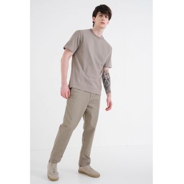 Tricou relaxed fit de bumbac Dapolino - Maro deschis