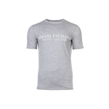 Tricou slim fit cu imprimeu logo - Gri