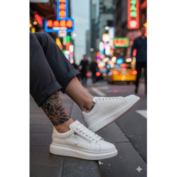 Adidasi barbati casual  albi K05 N10-3