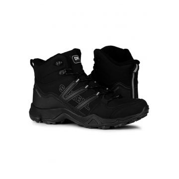 Bocanci trekking barbati  SPIRIT HIGH - negru - material Softshell - talpa antiderapanta