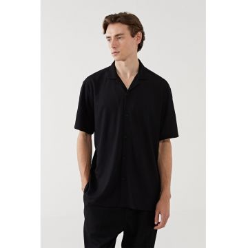 Camasa uni cu maneci scurte - Negru