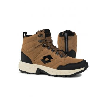 Ghete trekking barbati  KETCHAM FUR - sintetic - maro - captusite cu blana - talpa din cauciuc