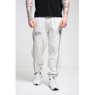 Pantaloni de trening cu logo brodat Air - Negru/Alb murdar