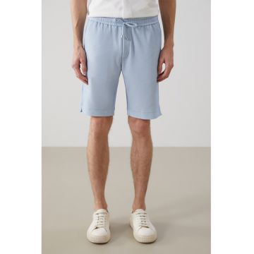 Pantaloni scurti de trening texturati - Albastru deschis