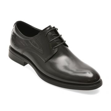 Pantofi eleganti EPICA PREMIUM negri, 26A68, din piele naturala