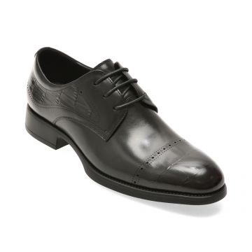 Pantofi eleganti EPICA PREMIUM negri, TMA145, din piele naturala