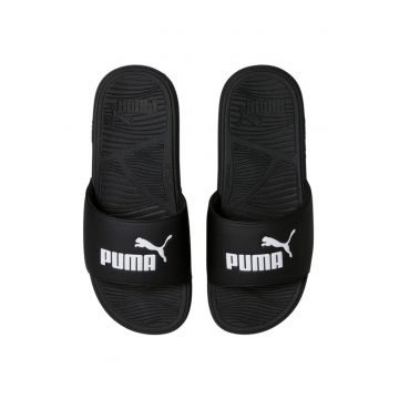 Papuci barbati -  Cool Cat 2.0 - alb-negru - constructie conturata - talpa cu caneluri -