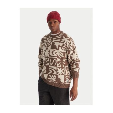Pulover barbati  maro - ecru