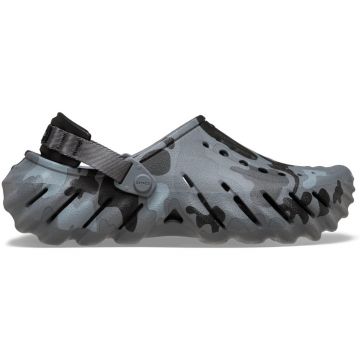 Saboti Crocs Echo Duck Camo Clog Negru - Charcoal/Black