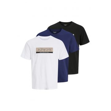 Set 3 tricouri barbati - Jack Jones - multicolor - 100% bumbac -