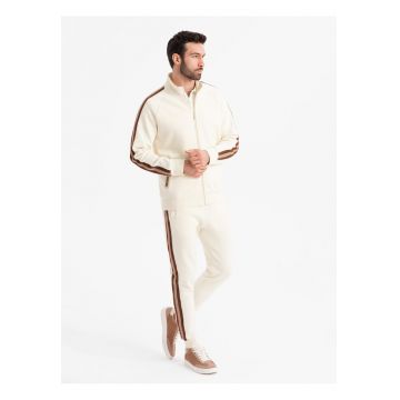 Set de trening bluza si pantaloni de jogging  Z114 - Crem