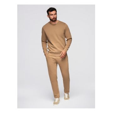 Set de trening bluza si pantaloni de jogging  Z122 - Maro camel
